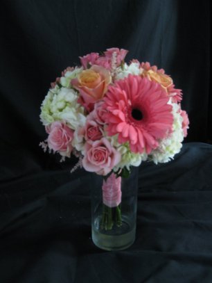 Букет невесты с крупным гербером