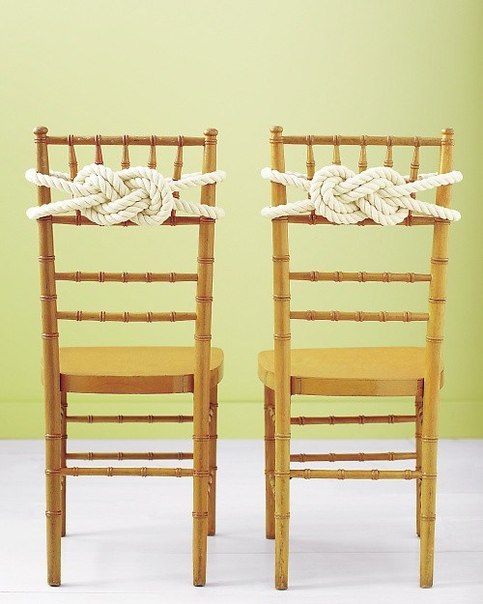 Тематический декор стульев:морские узлы