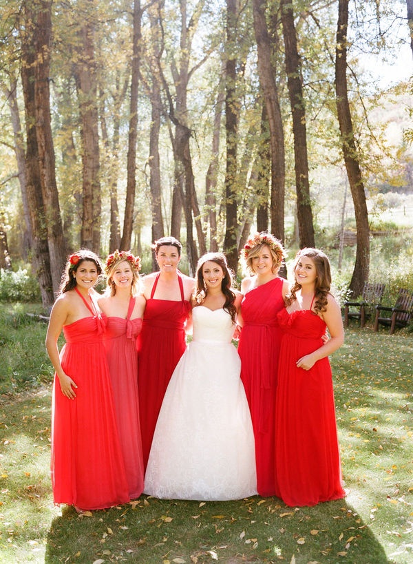 Красные платье на свадьбу к подруге