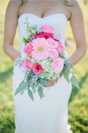 Букет невесты с герберами