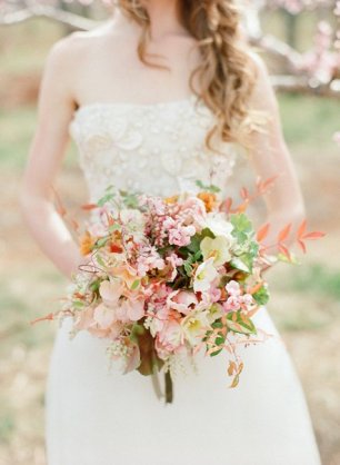 Структурный букет невесты