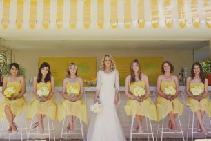 Полупрозрачные платья подружек невесты