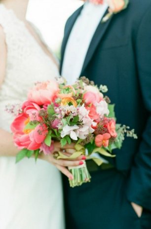 Структурный букет невесты