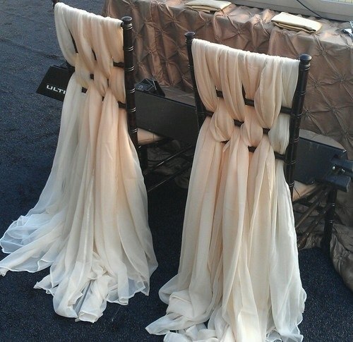 Декор стульев тканью