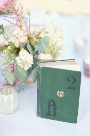 Номер стола на книге