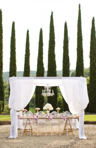 Оформление места торжества на природе