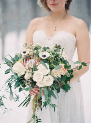 Структурный букет невесты
