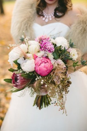 Структурный букет невесты