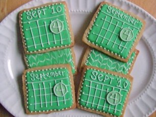 Печенья с датой свадьбы