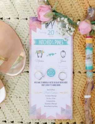 Кольца на приглашении