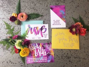 Приглашения с интересным шрифтом