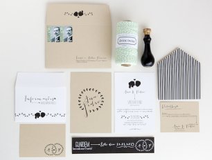 Приглашения с силуэтами влюбленных