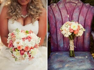 Букет невесты с лентой