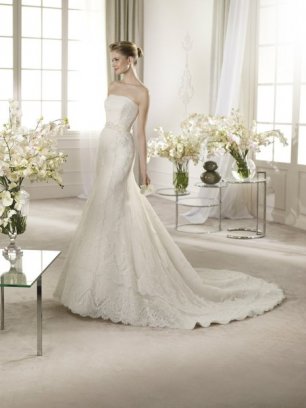 Платье невесты без бретелей