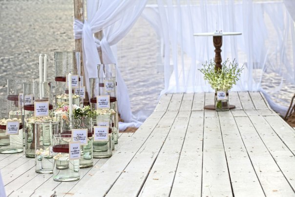 Свадебный декор для свадьбы на побережье