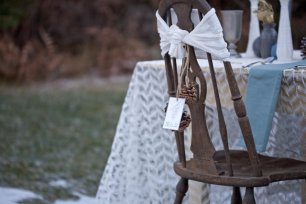 Декор стула тканью