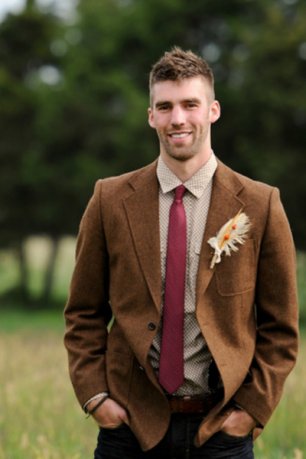 Необычная бутоньерка жениха