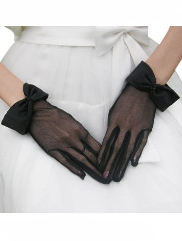 Перчатки с бантиками для невесты