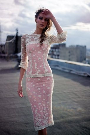 Двухслойное платье невесты