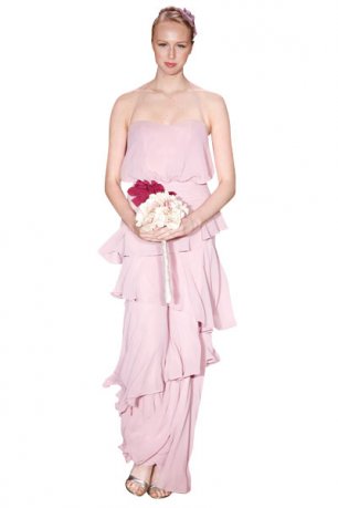 Многослойное платье невесты