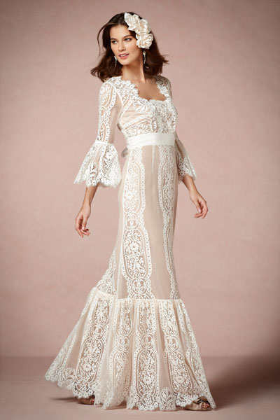 Свадебное платье с винтажным кружевом