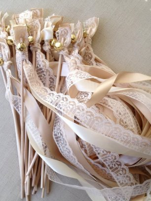 Приветственные ленты с кружевом