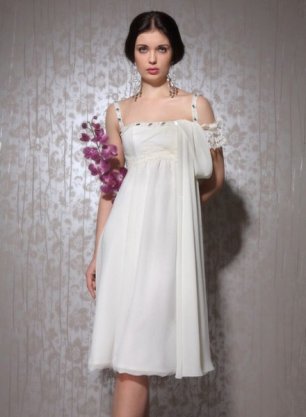 Короткое платье невесты