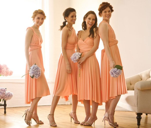 Подружки невесты в коктейльных платьях