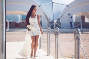 Пляжный образ невесты