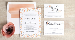 Приглашения с изящным шрифтом