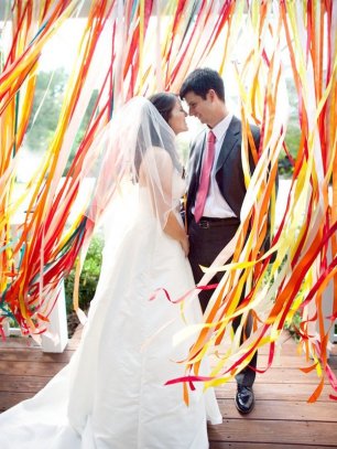 Ленты в декоре свадьбы