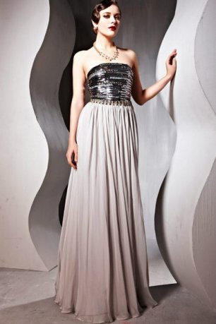 Платье невесты с топом из пайеток