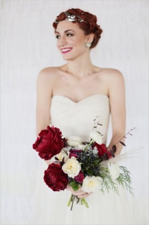 Структурный букет невесты