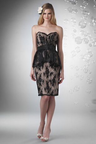 Двухслойное платье невесты с баской