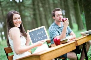 Фотосессия яблочная свадьба