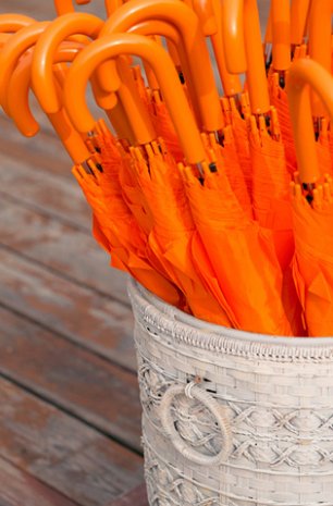 Оранжевые зонтики