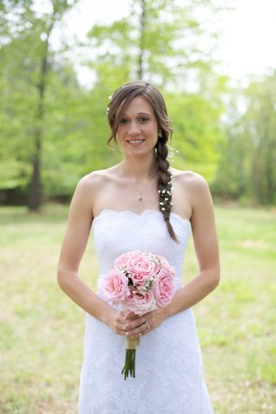 Букет невесты розовый