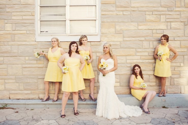 Платья подружек невесты желтый цвет