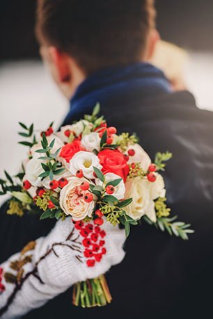 Рябиновая свадьба, букет невесты