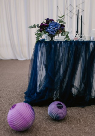 цвет свадьбы 2019, свадьба в синем цвете, организатор MOMENTO