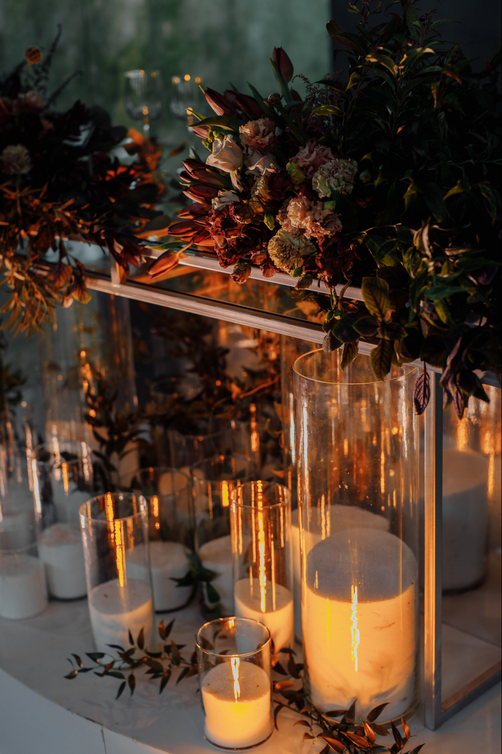 Свечи насыпные на столы гостей