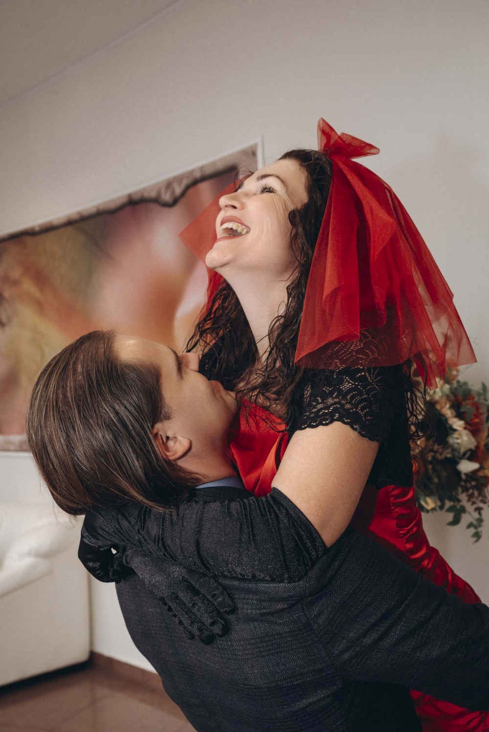 Красная свадьба Розы и Сергея в зимнем Санкт Петербурге.