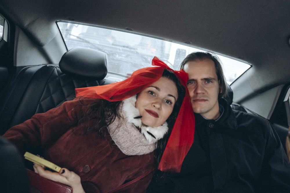 Красная свадьба Розы и Сергея в зимнем Санкт Петербурге.