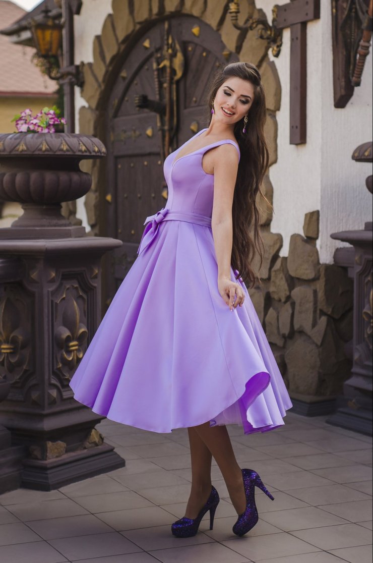 Короткое фиолетовое платье арт. mg2513