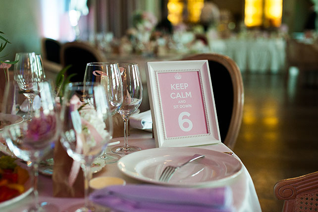 Свадьба в английском стиле, номер стола