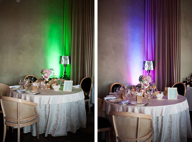 Свадьба в английском стиле, столы для гостей