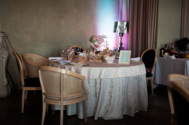 Свадьба в английском стиле, декор стола для гостей