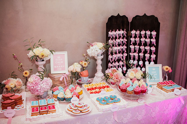 Свадьба в английском стиле, сладкий стол