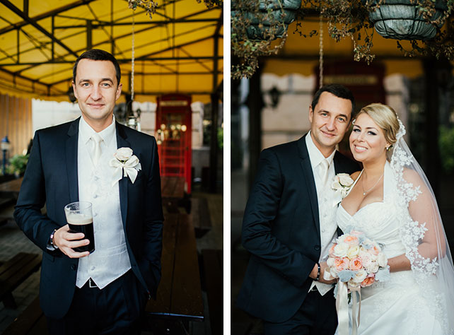 Свадьба в английском стиле, фотосессия жениха и невесты