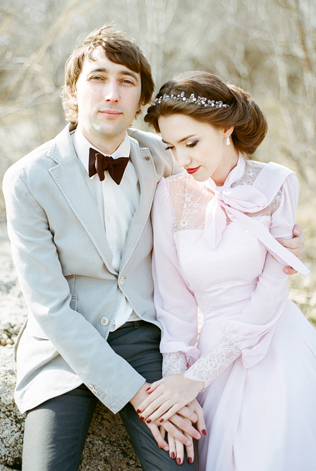 Свадебное платье с бантом